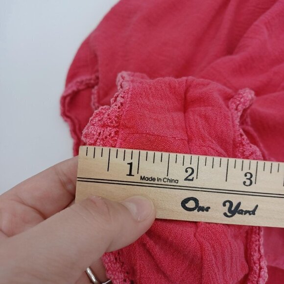 Billabong Pink Crossover Front Gauze Romper Women's S Boho Hippie Summer Beach - Picture 8 of 9